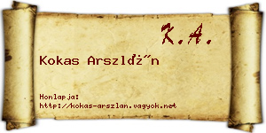 Kokas Arszlán névjegykártya